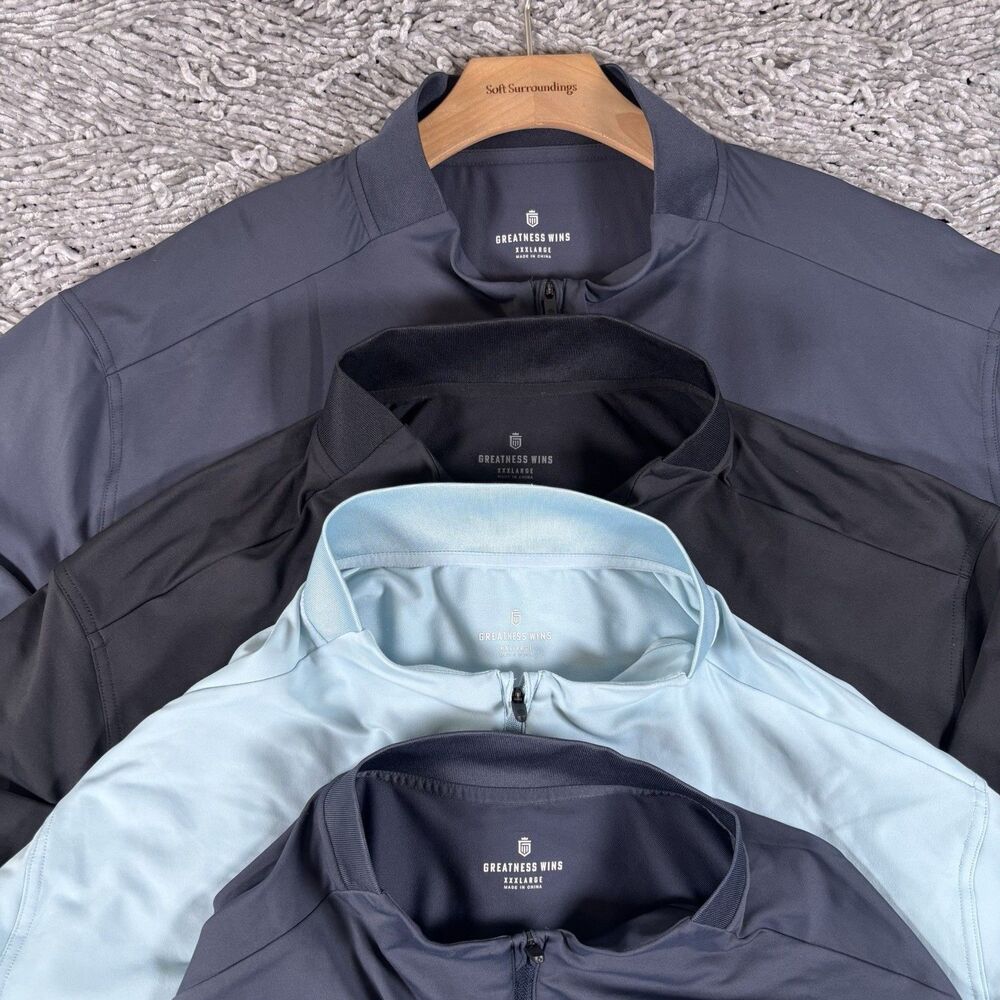 Greatness Wins Core Tech 1/4 Zip Activewear Top Lot of 4 Mens 3XL Stretch Golf